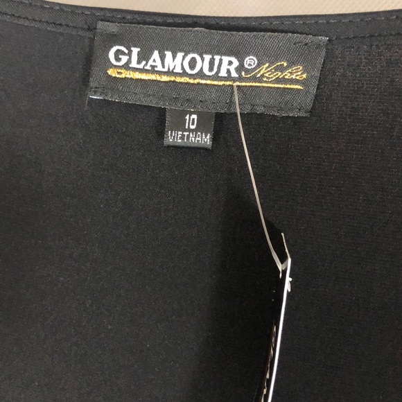 NWT = GLAMOUR Nights, Size 10 , Midi Black Dress , - Picture 6 of 8